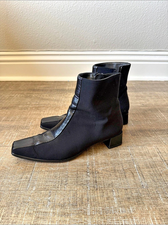 Paul Green Shoes - Paul Green Black Square Toe Leather Ankle Boots EU 38